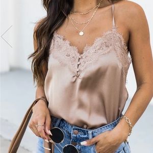 Lace Cami Bodysuit by Pink Lily